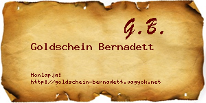 Goldschein Bernadett névjegykártya
